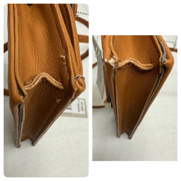 Kenneth Cole Reaction Lifetime Crossbody Wallet - Cognac Croc NWT with Flaws - Picture 10 of 11